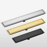 Maxbell Rectangular Floor Drain Tile Insert Cover Portable Fast Drainage for Kitchen Silver