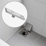 Maxbell Rectangular Floor Drain Tile Insert Cover Portable Fast Drainage for Kitchen Silver