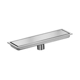 Maxbell Rectangular Floor Drain Tile Insert Cover Portable Fast Drainage for Kitchen Silver