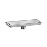 Maxbell Rectangular Floor Drain Tile Insert Cover Portable Fast Drainage for Kitchen Silver