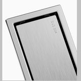 Maxbell Rectangular Floor Drain Tile Insert Cover Portable Fast Drainage for Kitchen Silver