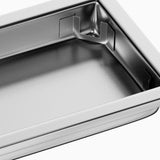 Maxbell Rectangular Floor Drain Tile Insert Cover Portable Fast Drainage for Kitchen Silver