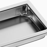 Maxbell Rectangular Floor Drain Tile Insert Cover Portable Fast Drainage for Kitchen Silver