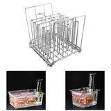 Maxbell Anti Float Stainless Foldable Sous Vide Rack Accessory 5 Adjustable Dividers