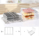 Maxbell Anti Float Stainless Foldable Sous Vide Rack Accessory 5 Adjustable Dividers