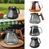 Maxbell Pour over Glass Coffeemaker Drip Coffee Maker for Camping Cafes Home