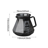 Maxbell Pour over Glass Coffeemaker Drip Coffee Maker for Camping Cafes Home
