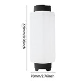Maxbell Sauce Squeeze Bottle Visible 720ml Squirt Bottle for Sauce Seasoning Mustard black caps