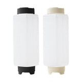 Maxbell Sauce Squeeze Bottle Visible 720ml Squirt Bottle for Sauce Seasoning Mustard black caps