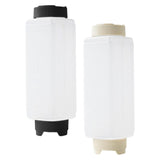 Maxbell Sauce Squeeze Bottle Visible 720ml Squirt Bottle for Sauce Seasoning Mustard black caps