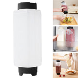 Maxbell Sauce Squeeze Bottle Visible 720ml Squirt Bottle for Sauce Seasoning Mustard black caps