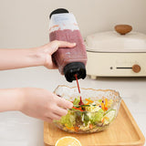 Maxbell Sauce Squeeze Bottle Visible 720ml Squirt Bottle for Sauce Seasoning Mustard black caps