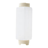 Maxbell Sauce Squeeze Bottle Visible 720ml Squirt Bottle for Sauce Seasoning Mustard beige caps
