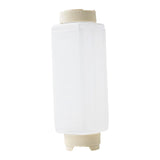 Maxbell Sauce Squeeze Bottle Visible 720ml Squirt Bottle for Sauce Seasoning Mustard beige caps