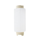Maxbell Sauce Squeeze Bottle Visible 720ml Squirt Bottle for Sauce Seasoning Mustard beige caps
