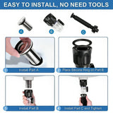 Maxbell Bathroom Sink Drain Kit with Strainer Basket Anti Clog Sink Drain Pipe Tube