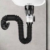 Maxbell Bathroom Sink Drain Kit with Strainer Basket Anti Clog Sink Drain Pipe Tube