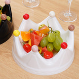 Maxbell Crown Fruit Plate Decorative Fruit Serving Tray for Countertop Party Wedding Black