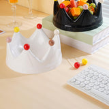 Maxbell Crown Fruit Plate Decorative Fruit Serving Tray for Countertop Party Wedding Black