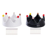Maxbell Crown Fruit Plate Decorative Fruit Serving Tray for Countertop Party Wedding Black