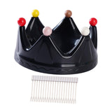 Maxbell Crown Fruit Plate Decorative Fruit Serving Tray for Countertop Party Wedding Black