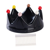 Maxbell Crown Fruit Plate Decorative Fruit Serving Tray for Countertop Party Wedding Black