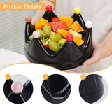 Maxbell Crown Fruit Plate Decorative Fruit Serving Tray for Countertop Party Wedding Black