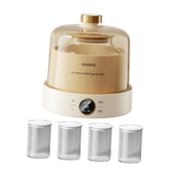 Maxbell Electric Yogurt Machine Glass Inner Container Home Use 1L Greek Yogurt Maker With 4 Cups