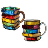 Maxbell Books Stack Coffee Cup Painted Book Mug for Writer Book Club Members
