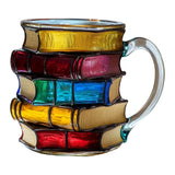 Maxbell Books Stack Coffee Cup Painted Book Mug for Writer Book Club Members