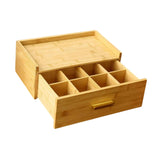 Maxbell Wood Tea Bag Organizer Grid Tea Station Chest for Countertop Office Festival