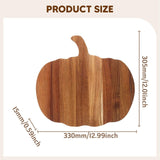 Maxbell Pumpkin Shaped Cutting Board Wood for Carving Meat Cutting Vegetables Fruits