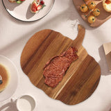 Maxbell Pumpkin Shaped Cutting Board Wood for Carving Meat Cutting Vegetables Fruits
