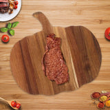 Maxbell Pumpkin Shaped Cutting Board Wood for Carving Meat Cutting Vegetables Fruits