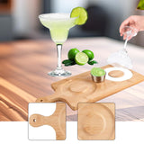 Maxbell Margarita Salt Rimmer Wood for Sugar Drinks Glass Rimmer for Bar Home Hotel