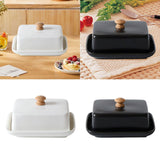 Maxbell Ceramic Butter Dish with Airtight Cover Butter Keeper Holder for Counter Bar