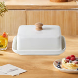 Maxbell Ceramic Butter Dish with Airtight Cover Butter Keeper Holder for Counter Bar