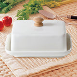 Maxbell Ceramic Butter Dish with Airtight Cover Butter Keeper Holder for Counter Bar