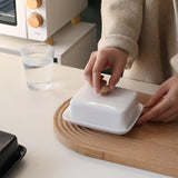 Maxbell Ceramic Butter Dish with Airtight Cover Butter Keeper Holder for Counter Bar