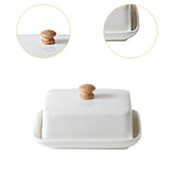 Maxbell Ceramic Butter Dish with Airtight Cover Butter Keeper Holder for Counter Bar