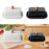 Maxbell Ceramic Butter Dish with Airtight Cover Butter Keeper Holder for Counter Bar