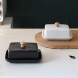 Maxbell Ceramic Butter Dish with Airtight Cover Butter Keeper Holder for Counter Bar
