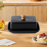 Maxbell Ceramic Butter Dish with Airtight Cover Butter Keeper Holder for Counter Bar