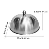 Maxbell Burger Cover Heavy Duty Cheese Melting Dome for Cooking Outdoor BBQ Barbecue 22cmx22cmx8.3cm