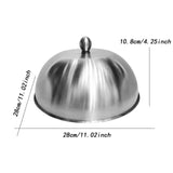 Maxbell Burger Cover Heavy Duty Cheese Melting Dome for Cooking Outdoor BBQ Barbecue 28cmx28cmx10.8cm
