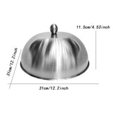 Maxbell Burger Cover Heavy Duty Cheese Melting Dome for Cooking Outdoor BBQ Barbecue 31cmx31cmx11.5cm