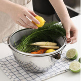 Maxbell Colander with Bowl Set with Handles Rice Rinser Large Capacity Food Strainer