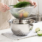 Maxbell Colander with Bowl Set with Handles Rice Rinser Large Capacity Food Strainer