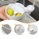 Maxbell Berry Washer Spinner Bowl 3D Printed White Fruits and Veggies Cleaner Device