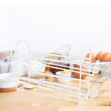Maxbell Metal Wire Egg Tray Storage Rolling Egg Dispenser for Cabinet